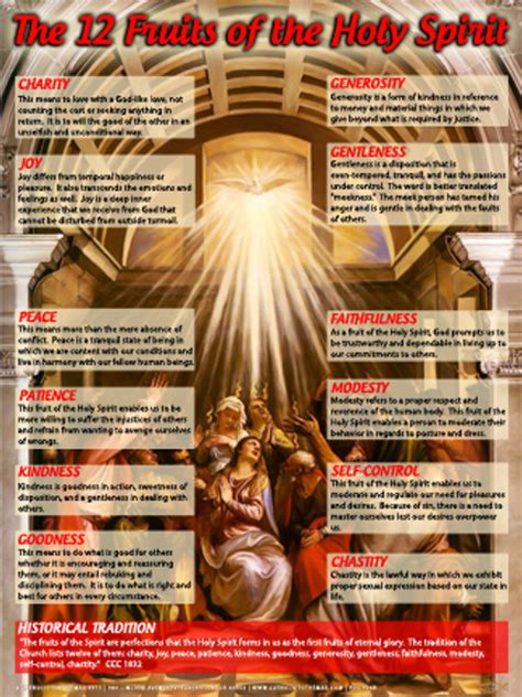 The Twelve Fruits of the Holy Spirit Explained Poster - Catholic to the Max - Online Catholic Store