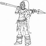 Nidalee Standing With Spear coloring page  Download Print Or Color sketch template