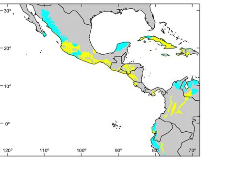 Distribution of Tropical and Subtropical Dry Broadleaf seasonal Forests... | Download Scientific ...