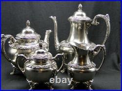 4pc 1847 Rogers Bros Heritage Silverplate Tea & Coffee Set Holloware ...