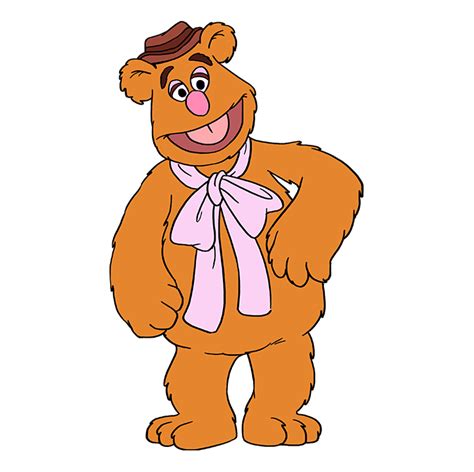 How to Draw Fozzie Bear from the Muppet Show | Easy Drawing Guides