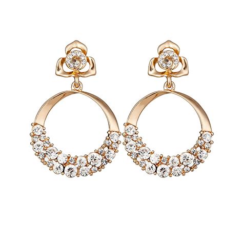 Buy Shining Diva Fashion Stylish Fancy Golden Gold Plated Earrings for ...