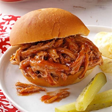 Slow Cooker Barbeque Pulled Pork Sandwiches Recipe | Taste of Home