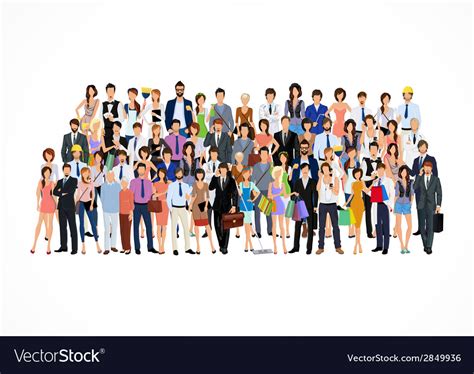 Large group of people Royalty Free Vector Image