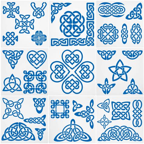 Buy 9 Pieces Celtic Knot Stencil Celtic Line Quilting Stencil Kit ...