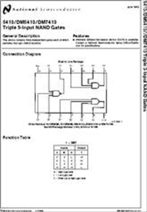 7410 datasheet - Triple 3-input NAND Gates