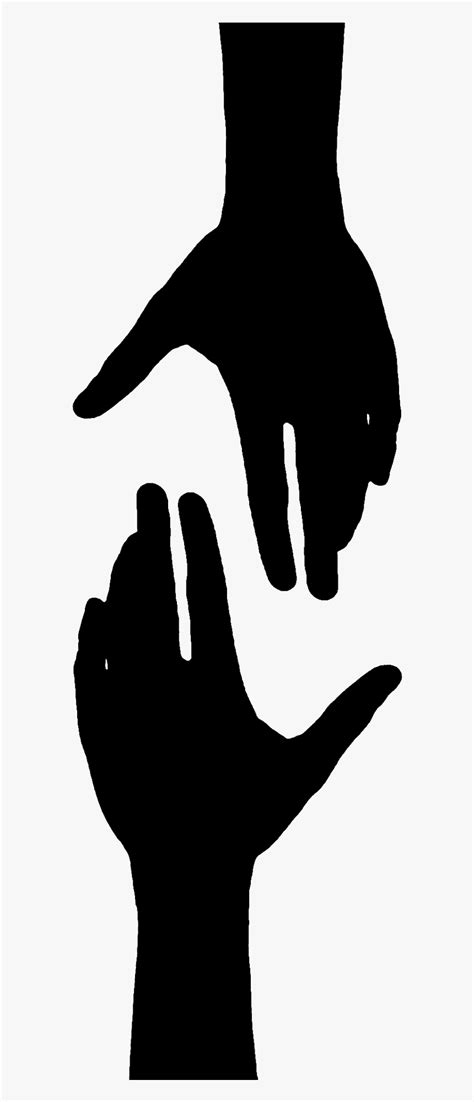 Helping Silhouette Png - Helping Hand Hand Silhouette Png, Transparent Png , Transparent Png ...