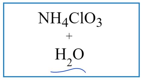 Ammonium Chlorate Formula