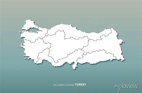 World map. turkey map outline in vector. turkey map with gray. • wall stickers island, ireland ...