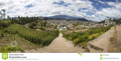 Panorama of the City of Otavalo and the Surrounding Mountains Stock Photo - Image of houses ...