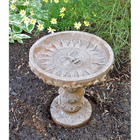 Athena Garden Sun Delight Cast Stone Bird Bath - Walmart.com