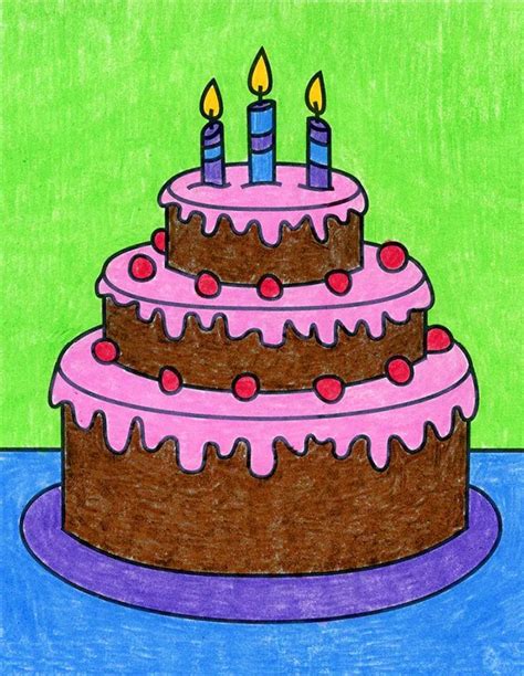 20 Easy Birthday Cake Drawing Ideas - How to Draw