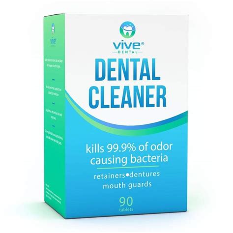 Denture Cleaning Tablets - Removes Bacteria & Stains - Vive Health