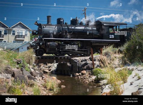 Oregon Coast Scenic Railroad in Rockaway Beach, Oregon, USA Stock Photo ...