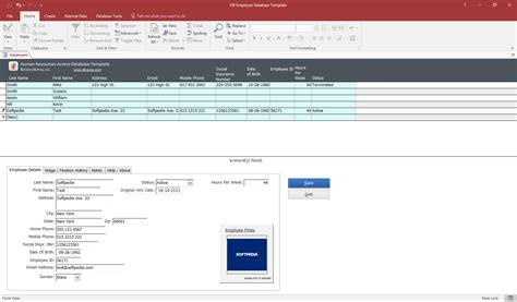 Ms Access Hr Database Template Free - Printable Templates