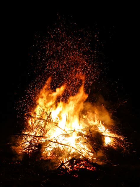 Free Images : glowing, night, flame, fireplace, firewood, yellow, campfire, bonfire, heat ...