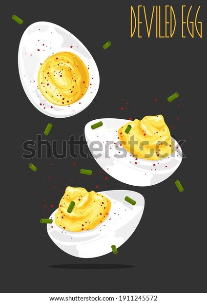 Deviled Egg Deviled Eggs Paprika Vector Stock Vector (Royalty Free ...