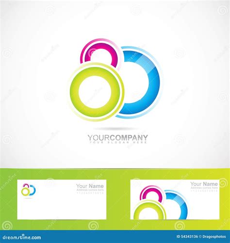 Abstract Colored Circles Logo Stock Vector - Illustration of vector ...