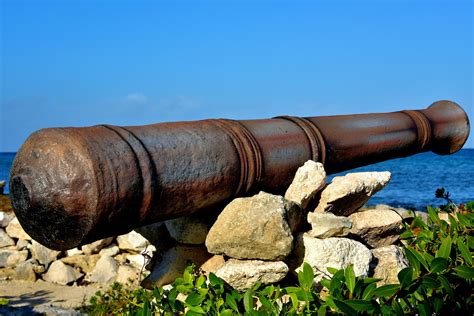 Rusted Smoothbore Cannon near San Miguel, Cozumel, Mexico - Encircle Photos