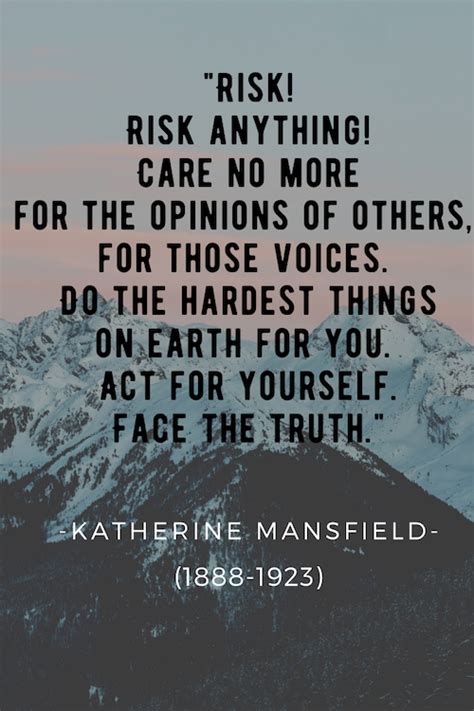 Courageous Quotes by Katherine Mansfield | LiteraryLadiesGuide