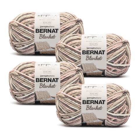 Bernat® Blanket™ #6 Super Bulky Polyester Yarn, Gray Blush 10.5oz/300g ...