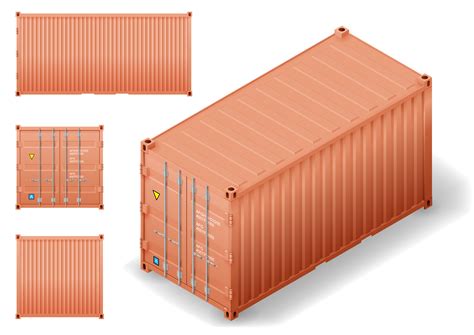 Isometry of cargo transport sea container 1218743 Vector Art at Vecteezy