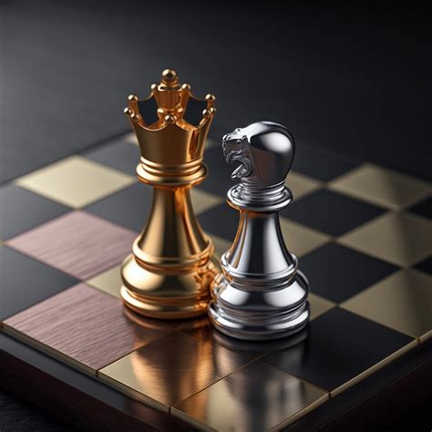 Premium Photo | Gold and silver chess on chess board game for business ...