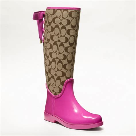 Lyst - Coach Tristee Rainboot in Pink