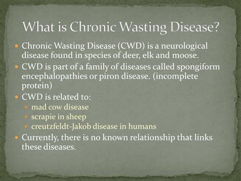 PPT - Chronic Wasting Disease (CWD) PowerPoint Presentation, free ...