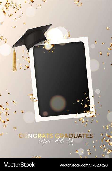 Poster for design graduation Royalty Free Vector Image