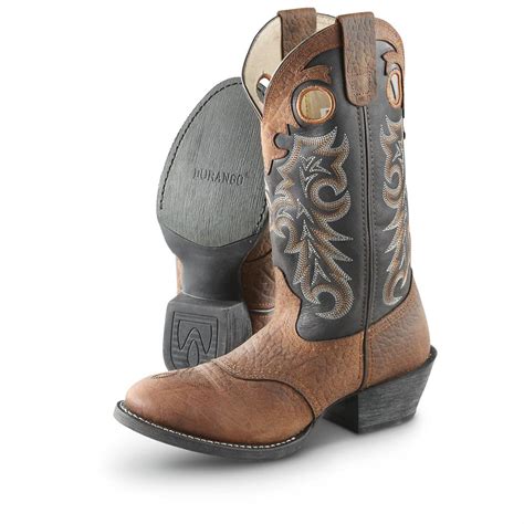 Men's Durango Boot® 12" Buckaroo Saddle Western Cowboy Boots, Nicotine ...