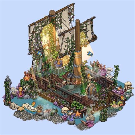 Habbo Fantasy Pirate Ship | Isometric art, Pixel art games, Pixel art ...