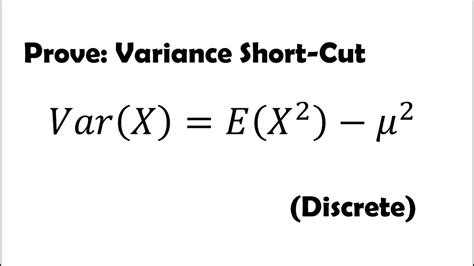 Variance Shortcut Formula