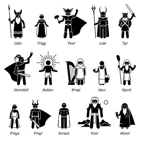 Ancient God Norse Nordic Mythology Gods Goddess Thor Odin PNG Loki Deity Legend Demigod Ragnarok ...