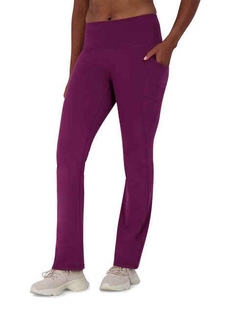 Reebok Women's Everyday High Waist Flair Bottom Yoga Pants with Pockets and 31" Inseam - Walmart.com