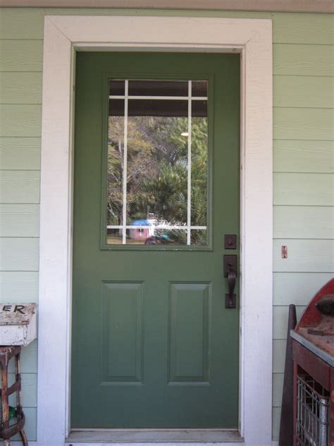 sage green front doors - Google Search | Green front doors, Green house exterior, Painted front ...