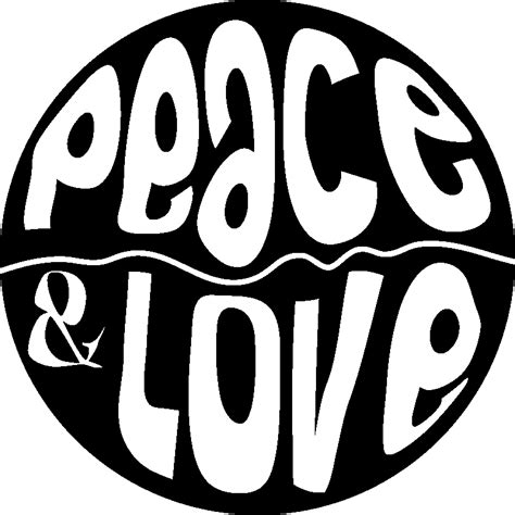 Sticker Peace & love rond - Stickers STICKERS ART ET DESIGN Bulles et ...