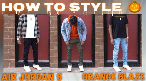 How To Style Air Jordan 5 Orange Blaze (SBB)| Outfit Ideas - YouTube