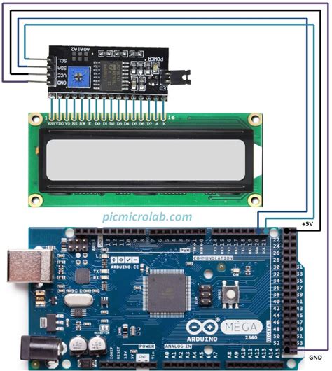 I2C Serial LCD Interface Module Arduino