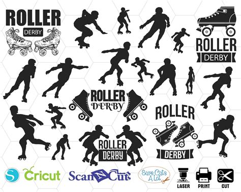 Roller Skating Svg Roller Derby Svg Roller Blades Svg - Etsy Canada