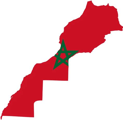 Flag Map of Morocco - MapSof.net