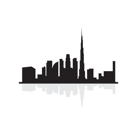 dubai skyline silhouette logo vector icon symbol illustration design 6941776 Vector Art at Vecteezy