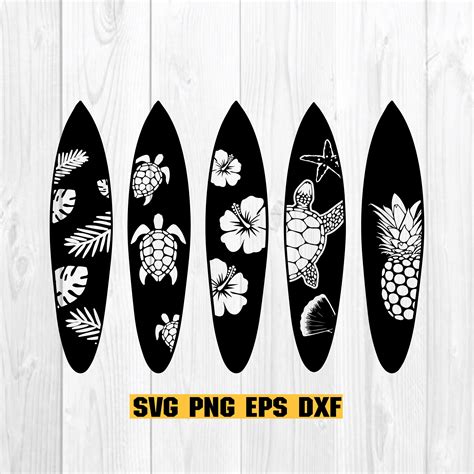 Surf Board SVG Surfer Surf Board Silhouette Summer Beach - Etsy