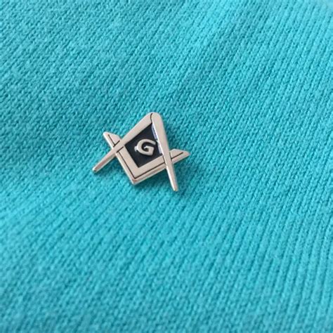 50pcs Wholesale 16mm Freemason Masonic Lapel Pins Metal Badge Square and Compass with G Master ...