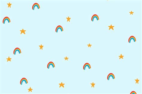 Free Vector | Rainbow background desktop wallpaper, cute vector