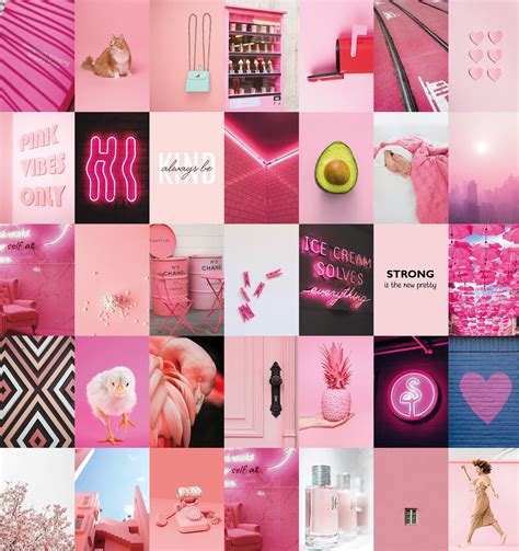 Printable Collage Kit Vsco Collage Kit Pink Wall Collage Kit Etsy | My XXX Hot Girl