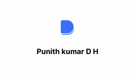 Punith kumar D H