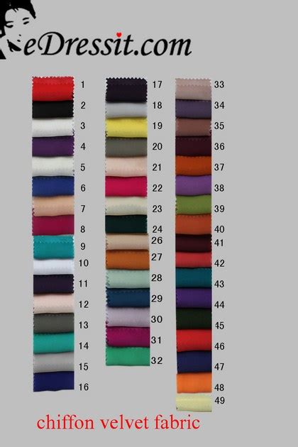 eDressit Chiffon Velvet Color Chart (63100101A)