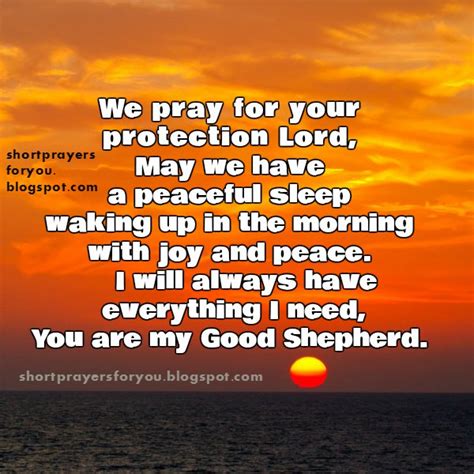 We Pray for your Protection Lord. Good Night Short Prayer | Short Prayers for You