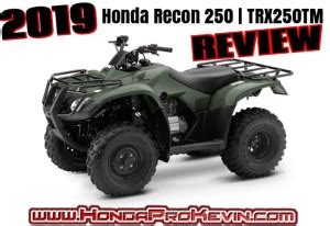 2019 Honda Recon 250 ATV Review / Specs & Features | TRX250TM (Manual ...